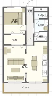 栃木県宇都宮市元今泉4【マンション】の間取り