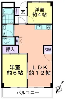 ハイツ久米川【2階】の間取り