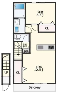 ピース・カレイドB棟【2階】の間取り