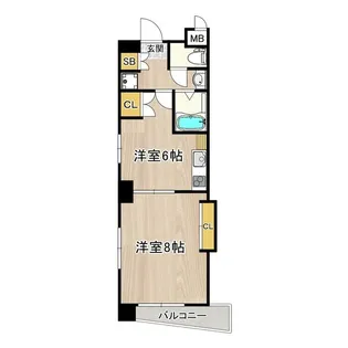 コンソラーレ日本橋【4階】の間取り