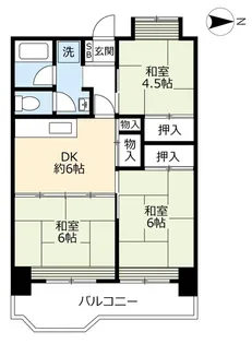 UR大幸東【8階】の間取り