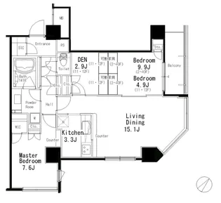 MFPR目黒タワー【5階】の間取り