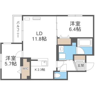 Noble Vista麻生(ノーブルビスタ麻生)【1階】の間取り