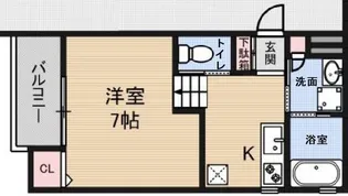 Luxe浜寺 B棟【2階】の間取り