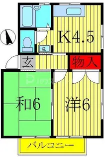パーラメントハイツB【1階】の間取り