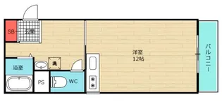 ライオンズマンション西長堀【4階】の間取り