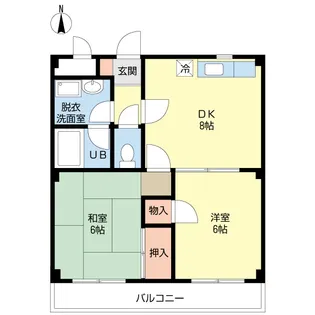 シャルマンフルール【2階】の間取り