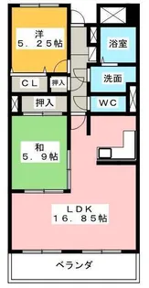 グランドメゾン瑞穂ヶ丘【7階】の間取り