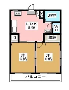 第2ホワイトハイツ【1階】の間取り
