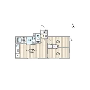 HJクラウンI【2階】の間取り