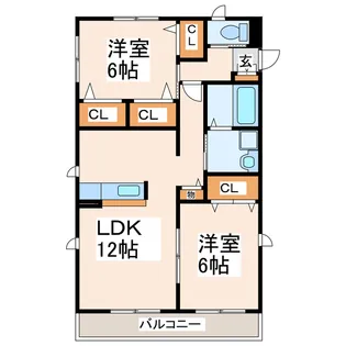 シューベルトSUYAI・II【2階】の間取り