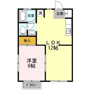 サニーコースト B【2階】の間取り