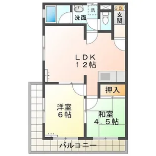 サンライト城山【3階】の間取り