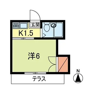 コーポ蘭【1階】の間取り