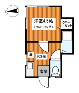 Kフラット【1階】の間取り
