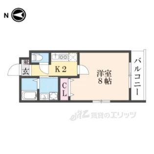 クオリエ京都堀川アネックス【5階】の間取り