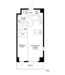 ハーモニーレジデンス高田馬場の間取り