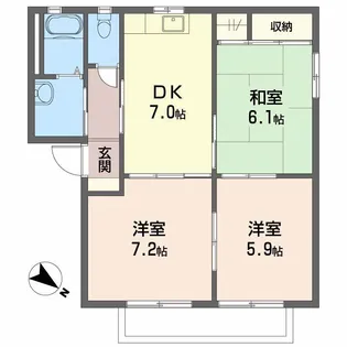 メイトパーク八代【1階】の間取り
