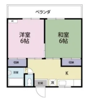 メゾンドバロンI【2階】の間取り