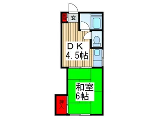 コーポ五十川【1階】の間取り