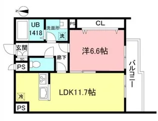 ガーデンヒルズ白鳥II【1階】の間取り