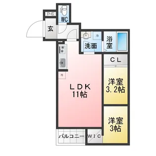 REGALEST中村日赤【2階】の間取り