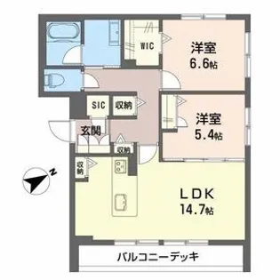 bleu ciel【2階】の間取り