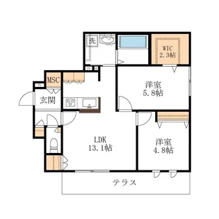 COCOON PLACE【1階】の間取り