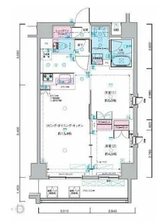 GENOVIA隅田川west skygarden【4階】の間取り