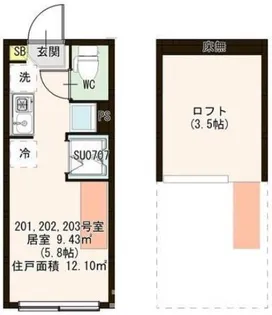 ルーエ上石神井【2階】の間取り