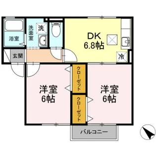 パークハイム古市 B棟【1階】の間取り