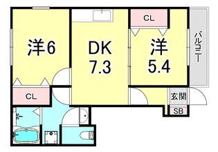 ドミール2002【1階】の間取り