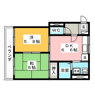 コーポ匠 A棟【2階】の間取り