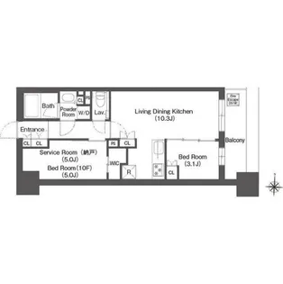 エスタート横濱高島町【10階】の間取り