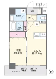Fuku島之内【10階】の間取り