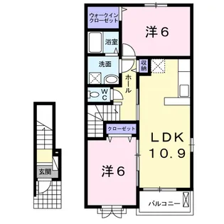 ブリアンベル・ウッドI【2階】の間取り