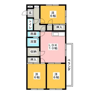 アイリス八橋【3階】の間取り