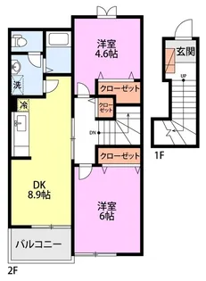 シースカイB【2階】の間取り