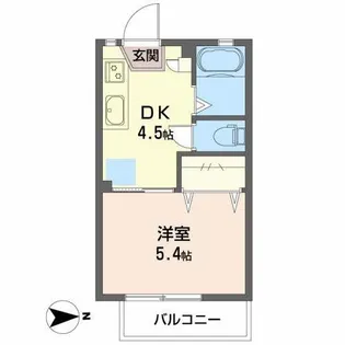 フラワー宮前【1階】の間取り