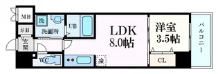 S-RESIDENCE広島駅diletto【7階】の間取り