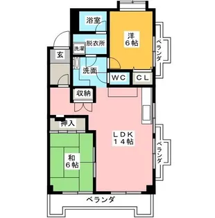 ラ・フィーネヤトミ【4階】の間取り