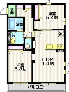 Harmony田園【2階】の間取り