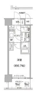 エスリード大阪梅田WEST【7階】の間取り