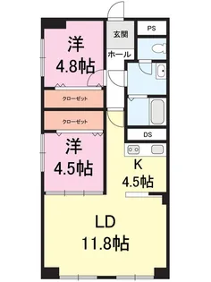 宝ハイツ【5階】の間取り