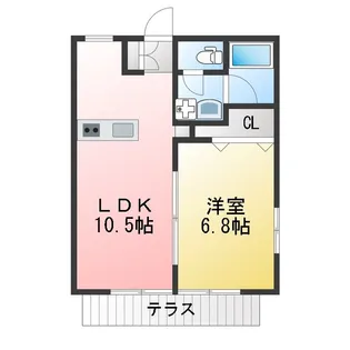 ウィスタリアA【1階】の間取り
