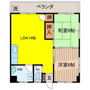 マンション山本【2階】の間取り