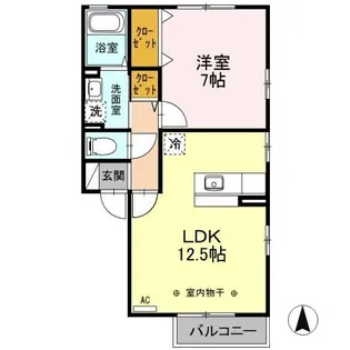 ソレイユ A【1階】の間取り