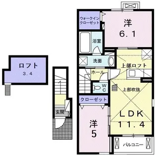 ファイン アナハイムII【2階】の間取り