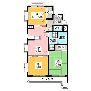 グレース篠木III【1階】の間取り