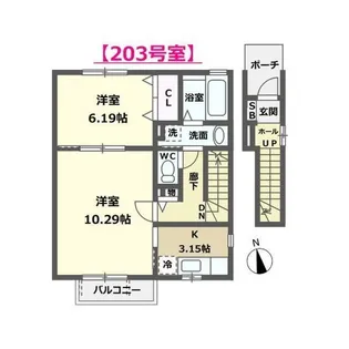 FRIENDLY SQUARE N(フレンドリースクエア エヌ) A棟【2階】の間取り